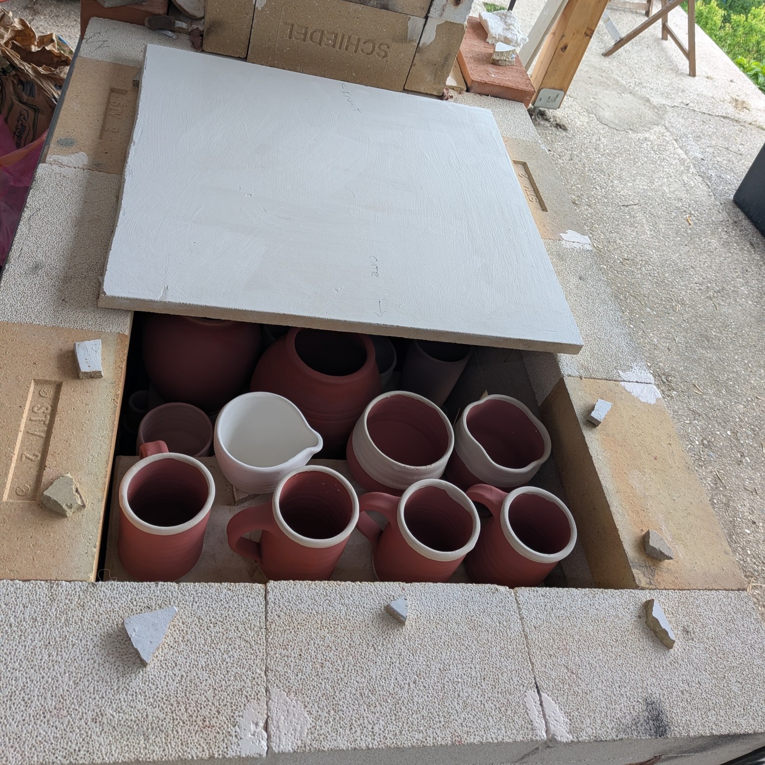 gas kiln lid shelf